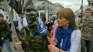 На первомайской демонстрации - смотреть видео (6:26)