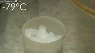 Любопытные эксперименты с сухим льдом - смотреть видео (4:09)