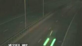 Загадочное существо на дороге - смотреть видео (0:33)