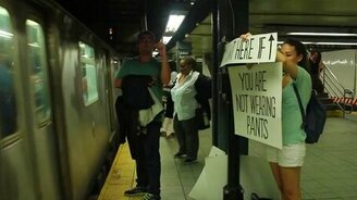 Розыгрыш кондукторов метро в Нью-Йорке - смотреть видео (1:32)