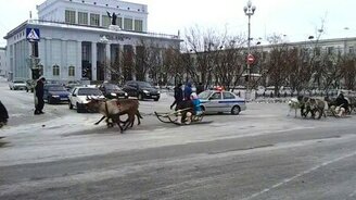 Живой кортеж в Воркуте - смотреть видео (1:20)