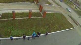 Пожарные на высоте - смотреть видео (1:48)