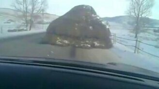 Самоходный стог сена - смотреть видео (0:37)