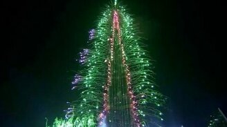 Новогодний фейерверк в Дубае - смотреть видео (5:39)