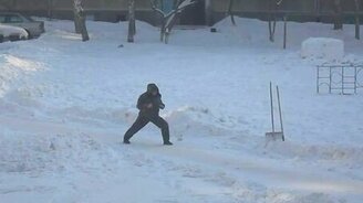 Зимний новосибирский самурай - смотреть видео (1:41)