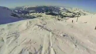 Быстрый фрирайд на горных лыжах - смотреть видео (4:02)