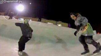 Ледяной скейт-парк - смотреть видео (1:53)