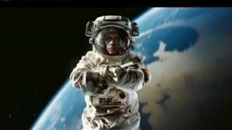 Шпагат в космосе - смотреть видео (1:17)