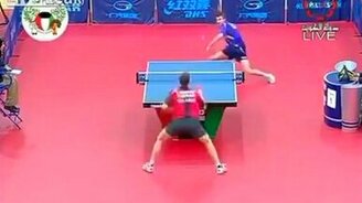 Хитрый приём в пинг-понге - смотреть видео (1:01)