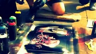 Картина баллончиками за 2 минуты - смотреть видео (1:58)