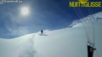 Зимний полёт в вингсьюте - смотреть видео (1:52)