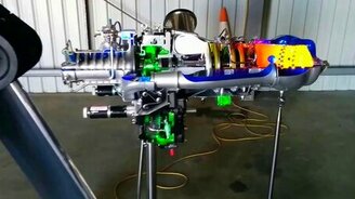 Двигатель Аллисона 250 в разрезе - смотреть видео (2:13)