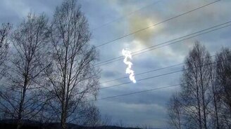 Короткое замыкание ЛЭП 110 кВ - смотреть видео (0:19)