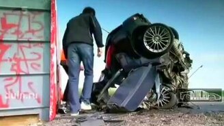 Краш-тест на скорости 192 км/час - смотреть видео (1:58)