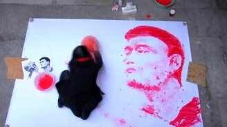 Рисунок баскетбольным мячом - смотреть видео (2:30)