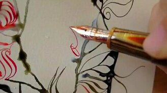 Рисунок водой - смотреть видео (1:47)