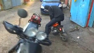 Карманный мотоцикл - смотреть видео (2:50)