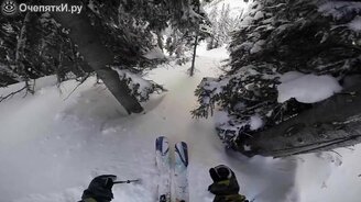 Двойной переворот горнолыжника - смотреть видео (0:30)