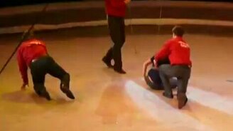 Девушка на арене цирка - смотреть видео (0:32)