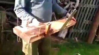 Быстрый распил ствола на дрова - смотреть видео (2:00)