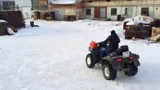 Зимний дрифт на квадроцикле - смотреть видео (0:59)