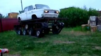 Шестёрка на гусеничном ходу - смотреть видео (2:02)