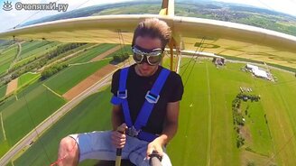 Классный полёт на планере - смотреть видео (3:04)