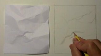 Рисуем смятый листок - смотреть видео (2:19)