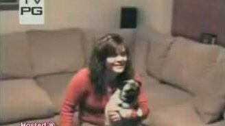 Мопс смотрит ужастик - смотреть видео (0:28)