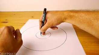 Рисуем идеальный круг без циркуля - смотреть видео (1:46)