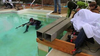 Подводные выстрелы в замедлении - смотреть видео (7:29)