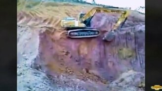 Самые зрелищные неудачи с экскаваторами - смотреть видео (4:12)