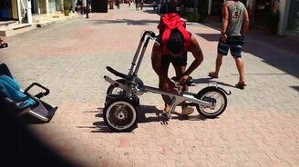 Велосипед и коляска в одном устройстве - смотреть видео (1:48)