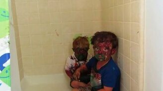 Дети поиграли с красками - смотреть видео (4:36)