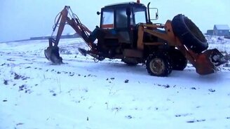 Экскаватор без колеса - смотреть видео (1:03)