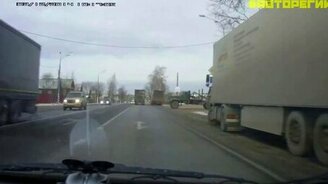 Удачно ушёл от аварии - смотреть видео (0:20)