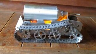 Гусеничная платформа с паровой турбиной - смотреть видео (5:19)