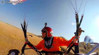 Полёт на мотоцикле - смотреть видео (1:24)