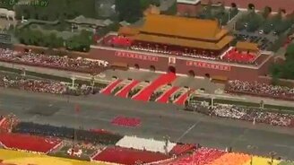 Женский военный парад в Китае - смотреть видео (1:33)