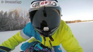 Покатушки по замёрзшему озеру - смотреть видео (2:56)