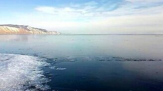 Как замерзает Байкал - смотреть видео (0:59)