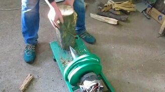 Дровокол с двигателем от стиральной машины - смотреть видео (8:07)