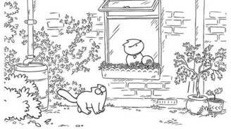 Кот Саймона и бабочки - смотреть видео (1:56)