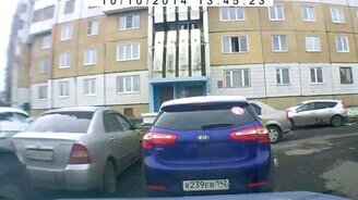 Основательно припарковалась - смотреть видео (1:49)