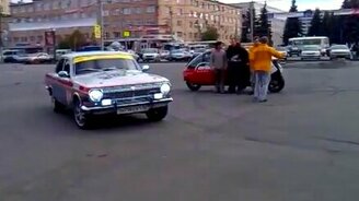 Резвая Волга ГАЗ-24 - смотреть видео (0:33)