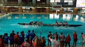 Зрелищное состязание байдарочников - смотреть видео (1:06)