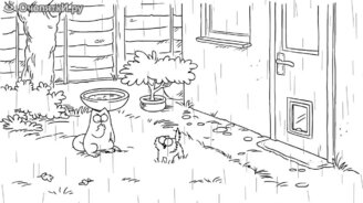 Кот Саймона под апрельским душем - смотреть видео (1:29)