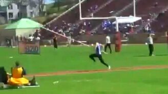 Удачный прыжок с неудачным концом - смотреть видео (0:06)