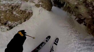 Захватывающий дух лыжный спуск - смотреть видео (2:13)