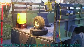 Перекаченная шина в замедлении - смотреть видео (2:47)